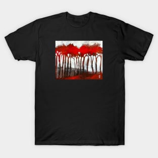 A forest of red trees T-Shirt